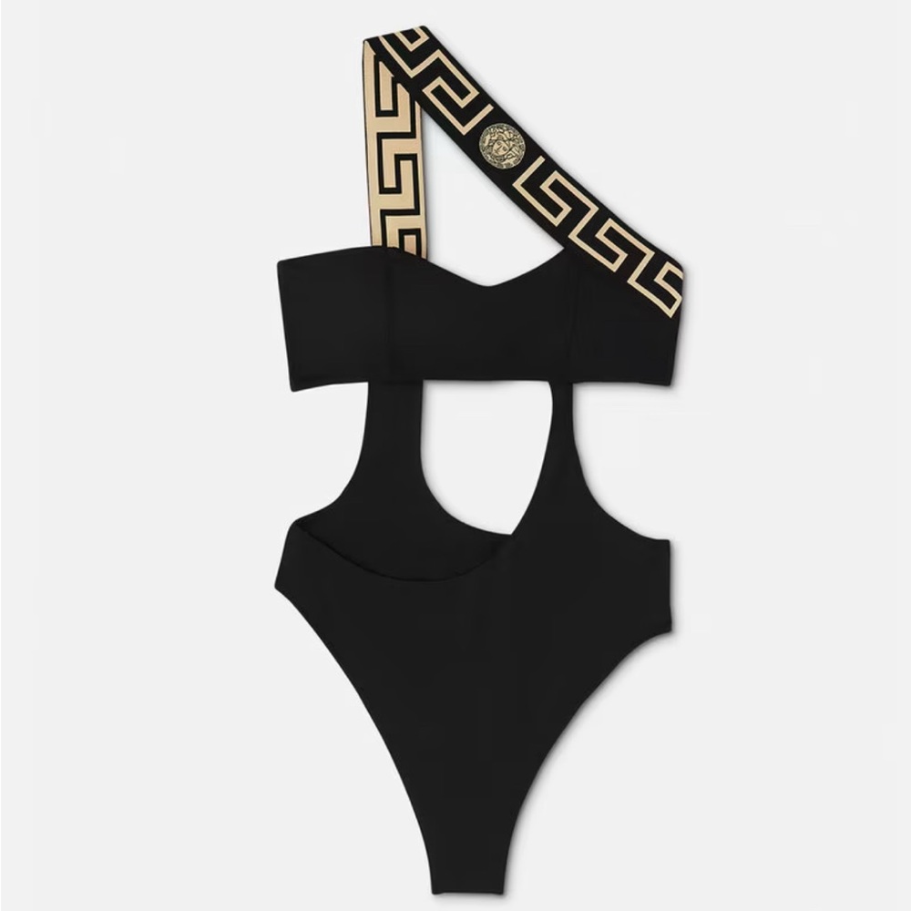 Versace Geneva Border One Piece Swimsuit New With Tags in Box